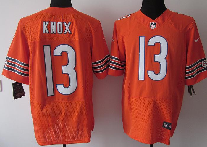 Nike Chicago Bears 13 Johnny Knox Orange Elite Nike NFL Jerseys Cheap