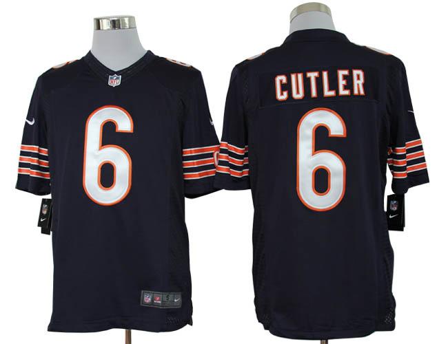 Nike Chicago Bears 6# Jay Cutler Dark Blue Game LIMITED NFL Jerseys Cheap