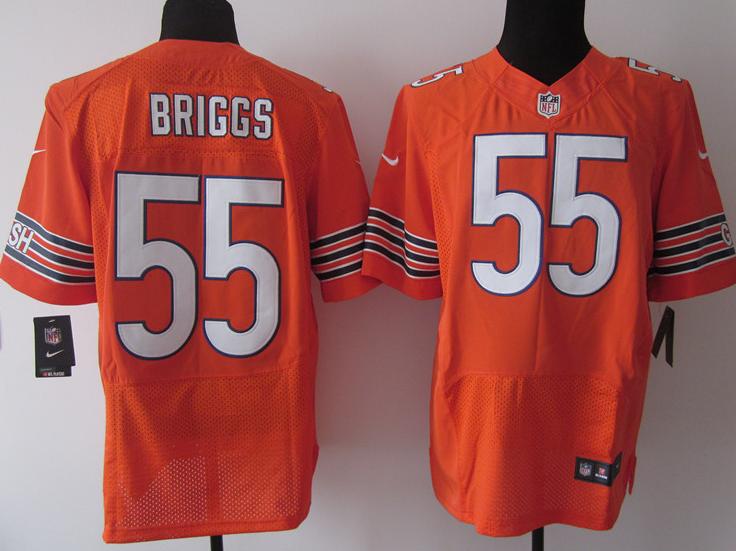 Nike Chicago Bears #55 Lance Briggs Orange Nike NFL Jerseys Cheap