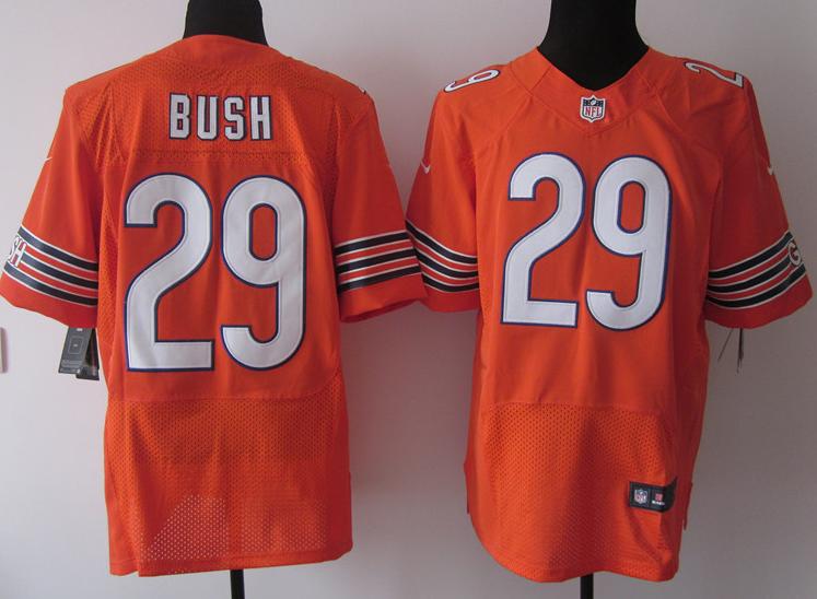Nike Chicago Bears #29 Michael Bush Orange Nike NFL Jerseys Cheap