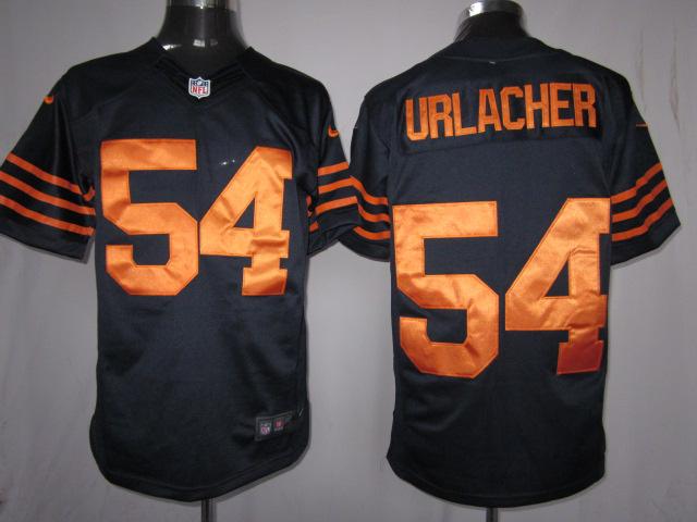 Nike Chicago Bears #54 Urlacher Dark Blue Yellow Number Game LIMITED NFL Jerseys Cheap