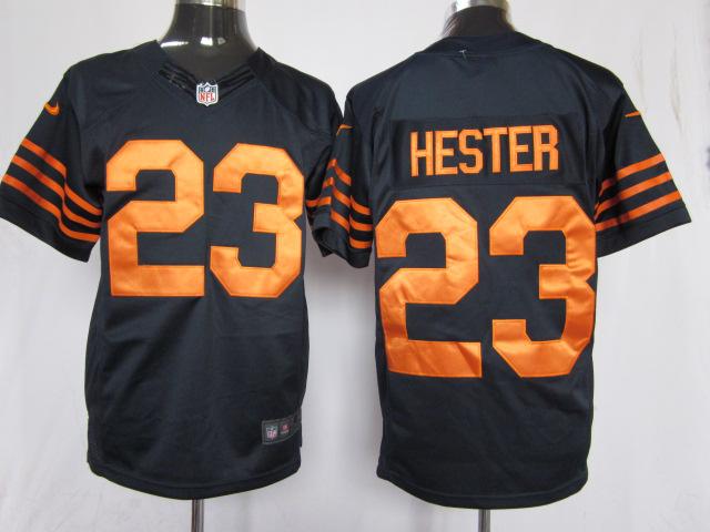 Nike Chicago Bears #23 Hester Dark Blue Yellow Number Game LIMITED NFL Jerseys Cheap