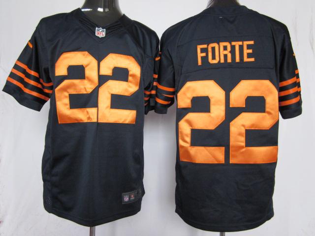 Nike Chicago Bears #22 Forte Dark Blue Yellow Number Game LIMITED NFL Jerseys Cheap