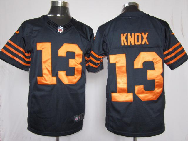 Nike Chicago Bears #13 Knox Dark Blue Yellow Number Game LIMITED NFL Jerseys Cheap