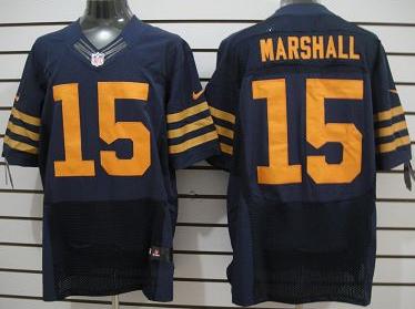 Nike Chicago Bears #15 Marshall Elite Nike NFL Jerseys Yellow Number Cheap
