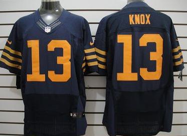 Nike Chicago Bears #13 Knox Elite Nike NFL Jerseys Yellow Number Cheap