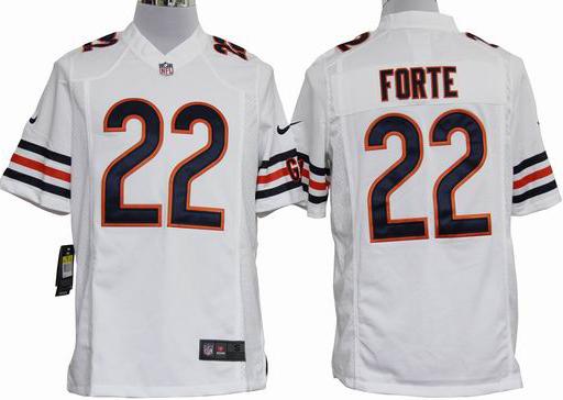 Nike Chicago Bears 22# Matt Forte White Game Nike NFL Jerseys Cheap