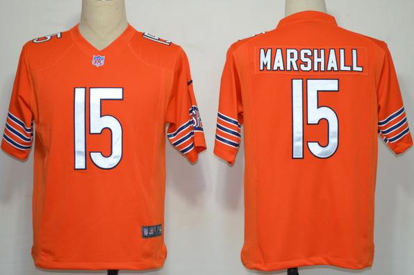 Nike Chicago Bears 15 Marshall Orange Game NIKE NFL Jerseys Cheap