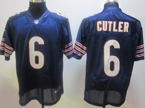 Nike Chicago Bears 6# Jay Cutler Blue Nike NFL Jerseys Cheap