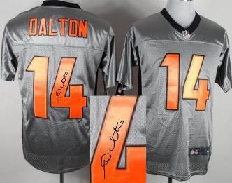 Nike Cincinnati Bengals 14 Andy Dalton Elite Grey Shadow Signed NFL Jerseys Cheap