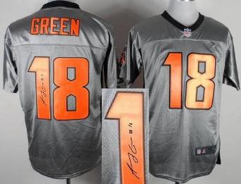 Nike Cincinnati Bengals 18 A.J. Green Elite Grey Shadow Signed NFL Jerseys Cheap