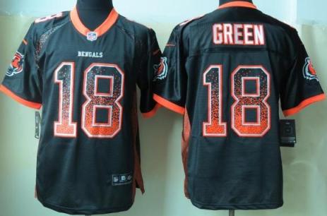 Nike Cincinnati Bengals 18 A.J. Green Drift Fashion Elite Black NFL Jerseys Cheap