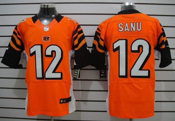 Nike Cincinnati Bengals 12 Mohamed Sanu Orange Elite NFL Jerseys Cheap