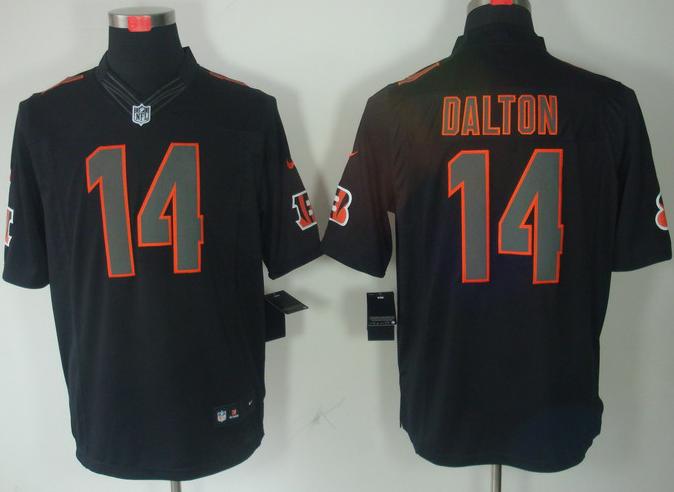 Nike Cincinnati Bengals 14# Andy Dalton Black Impact Game LIMITED NFL Jerseys Cheap