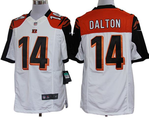 Nike Cincinnati Bengals 14# Andy Dalton White Game LIMITED NFL Jerseys Cheap