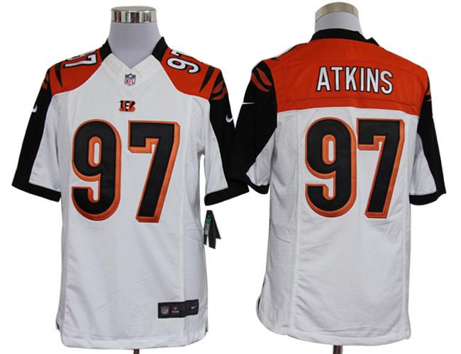 Nike Cincinnati Bengals #97 Geno Atkins White Game LIMITED NFL Jerseys Cheap