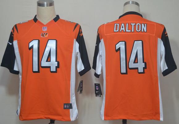 Nike Cincinnati Bengals 14# Andy Dalton Orange Game Nike NFL Jerseys Cheap