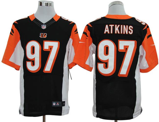 Nike Cincinnati Bengals #97 Geno Atkins Black Elite Nike NFL Jerseys Cheap