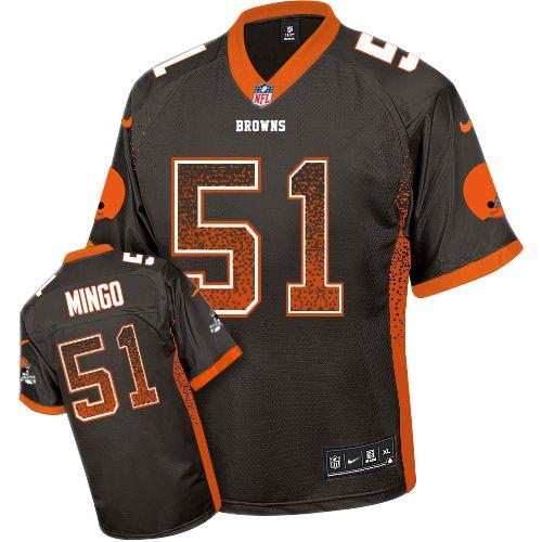 Nike Cleveland Browns 51 Barkevious Mingo Brown Drift Fashion Elite NFL Jerseys Cheap