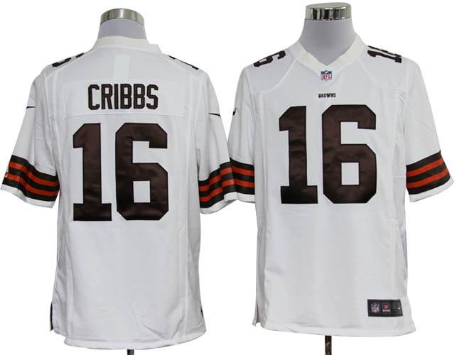 Nike Cleveland Browns 16 Josh Cribbs White Game Nike NFL Jerseys Cheap