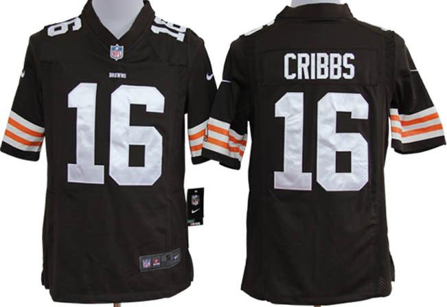 Nike Cleveland Browns 16 Josh Cribbs Brown Game Nike NFL Jerseys Cheap
