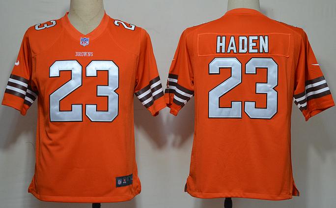 Nike Cleveland Browns 23 Joe Haden Orange Game Nike NFL Jerseys Cheap