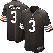 Nike Cleveland Browns 3# Brandon Weeden Brown Nike NFL Jerseys Cheap