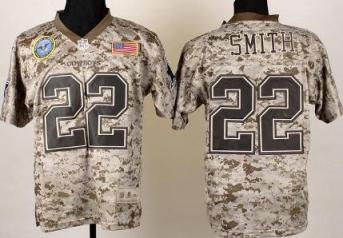 Nike Dallas Cowboys 22 Emmitt Smith Salute to Service Digital Camo Elite NFL Jersey Cheap