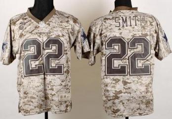Nike Dallas Cowboys 22 Emmitt Smith Camo US.Mccuu NFL Jerseys Cheap