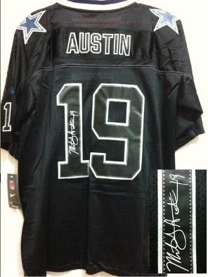 Nike Dallas Cowboys 19 Miles Austin Elite Light Out Black Signed NFL Jerseys Cheap
