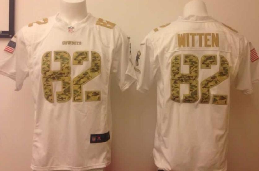 Nike Dallas Cowboys 82 Jason Witten White Salute to Service Game NFL Jersey Cheap