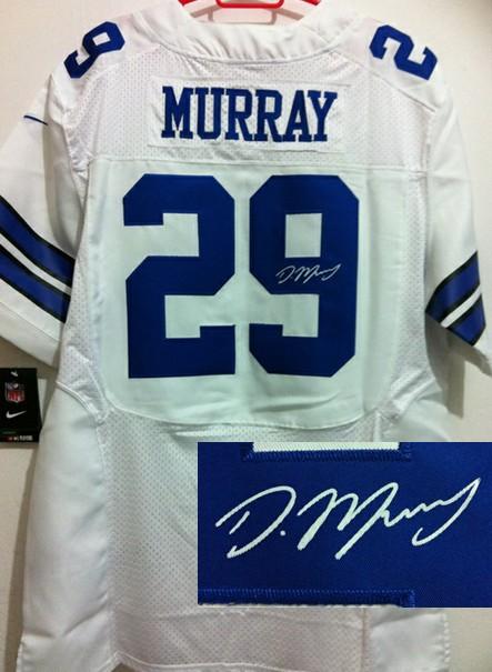 Nike Dallas Cowboys #29 DeMarco Murray White Signed Elite NFL Jerseys Cheap