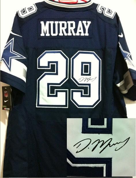 Nike Dallas Cowboys #29 DeMarco Murray Blue Signed Elite NFL Jerseys Cheap