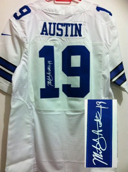 Nike Dallas Cowboys #19 Miles Austin White Signed Elite NFL Jerseys Cheap
