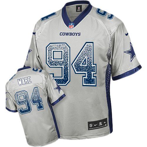 Nike Dallas Cowboys 94 DeMarcus Ware Grey Drift Fashion Elite NFL Jerseys Cheap