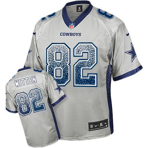 Nike Dallas Cowboys 82 Jason Witten Grey Drift Fashion Elite NFL Jerseys Cheap