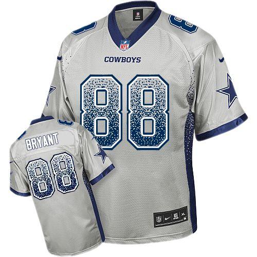 Nike Dallas Cowboys 88 Dez Bryant Grey Drift Fashion Elite NFL Jerseys Cheap
