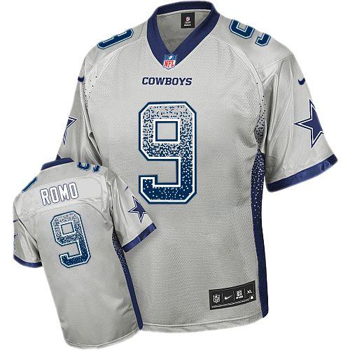 Nike Dallas Cowboys 9 Tony Romo Grey Drift Fashion Elite NFL Jerseys Cheap