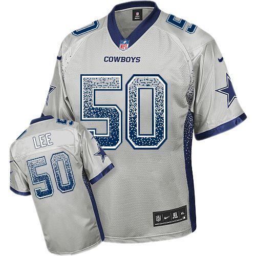Nike Dallas Cowboys 50 Sean Lee Grey Drift Fashion Elite NFL Jerseys Cheap