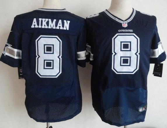 Nike Dallas Cowboys 8 Troy Aikman Blue Elite NFL Jerseys Cheap