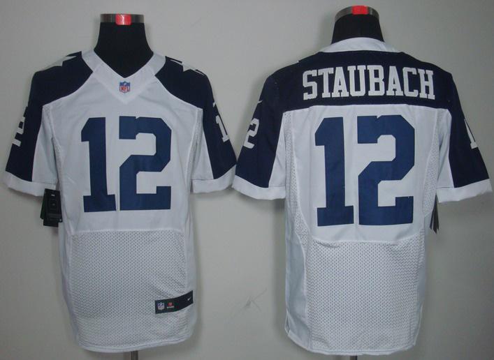 Nike Dallas Cowboys 12 R Staubach White Thankgivings Elite NFL Jerseys Cheap
