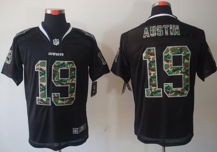 Nike Dallas Cowboys #19 Miles Austin Black Camo Fashion Elite NFL Jerseys Camo Number Cheap