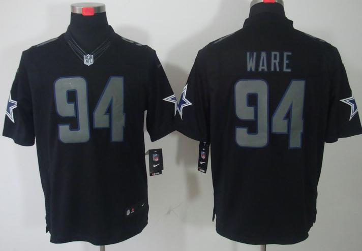 Nike Dallas Cowboys #94 DeMarcus Ware Black Impact Game LIMITED NFL Jerseys Cheap