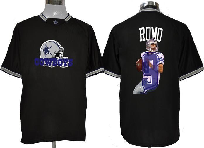 Nike Dallas Cowboys #9 Tony Romo Black All-Star Fashion NFL Jerseys Cheap