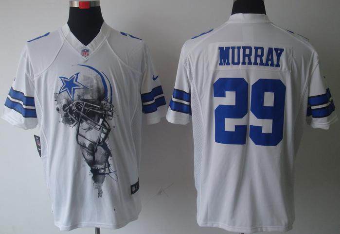 Nike Dallas Cowboys #29 DeMarco Murray White Helmet Tri-Blend Limited NFL Jersey Cheap