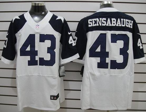 Nike Dallas Cowboys #43 Gerald Sensabaugh White Thankgivings Elite Nike NFL Jerseys Cheap