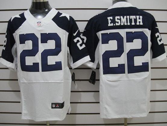 Nike Dallas Cowboys 22 E.SMITH White Thankgivings Elite Nike NFL Jerseys Cheap