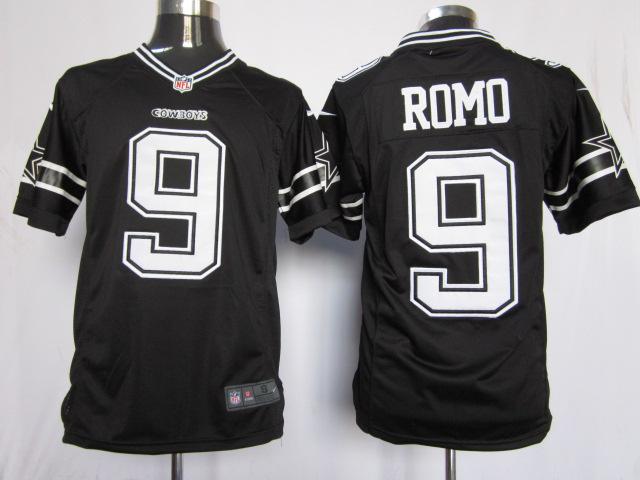 Nike Dallas Cowboys 9# Tony Romo Black Game Nike NFL Jerseys Cheap
