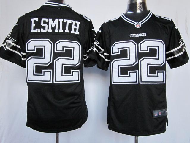 Nike Dallas Cowboys 22 E.Smith Black Game Nike NFL Jerseys Cheap