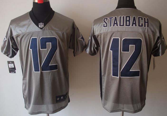 Nike Dallas Cowboys 12 R Staubach Grey Shadow NFL Jerseys Cheap